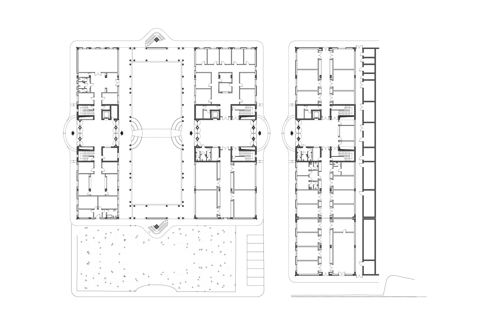 Faculty of Veterinary in Matelica - General project plan ground floor