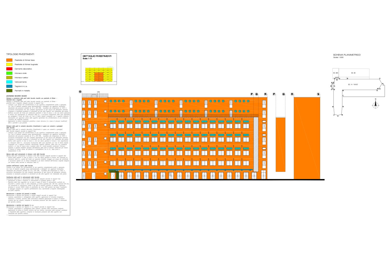 Politecnico Ed.14 Nave - Restauro facciate - Prospetto 3