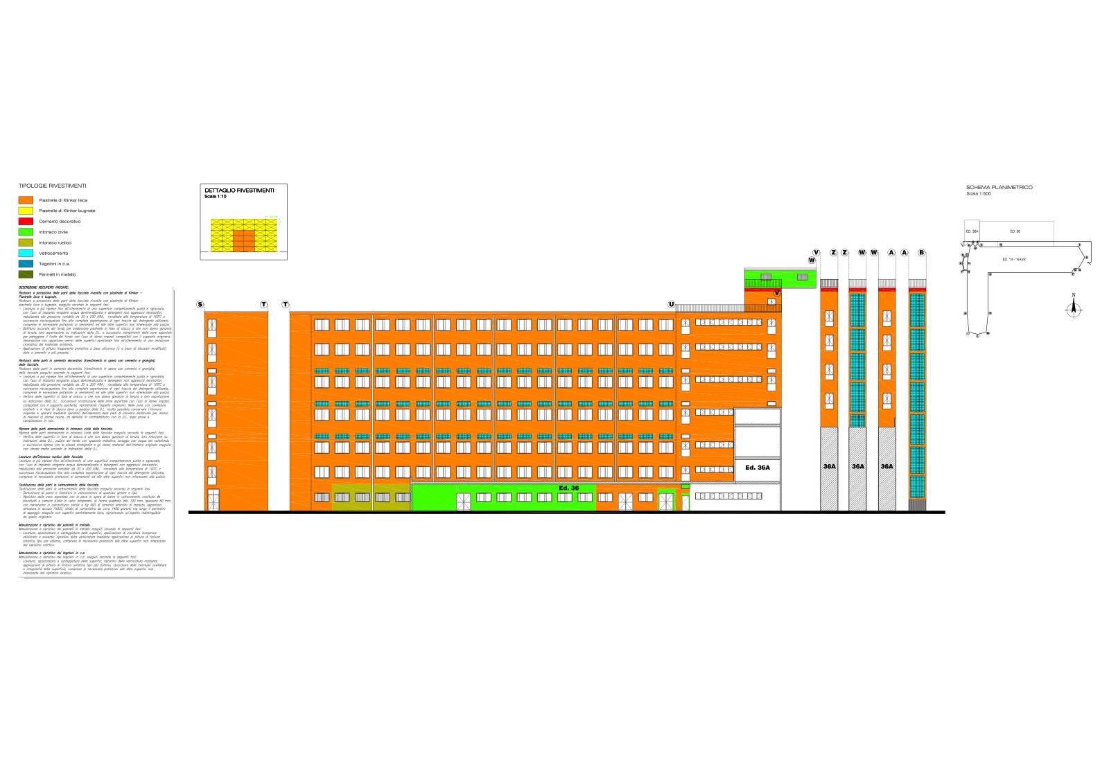 Politecnico Ed.14 Nave - Restauro facciate - Prospetto 4
