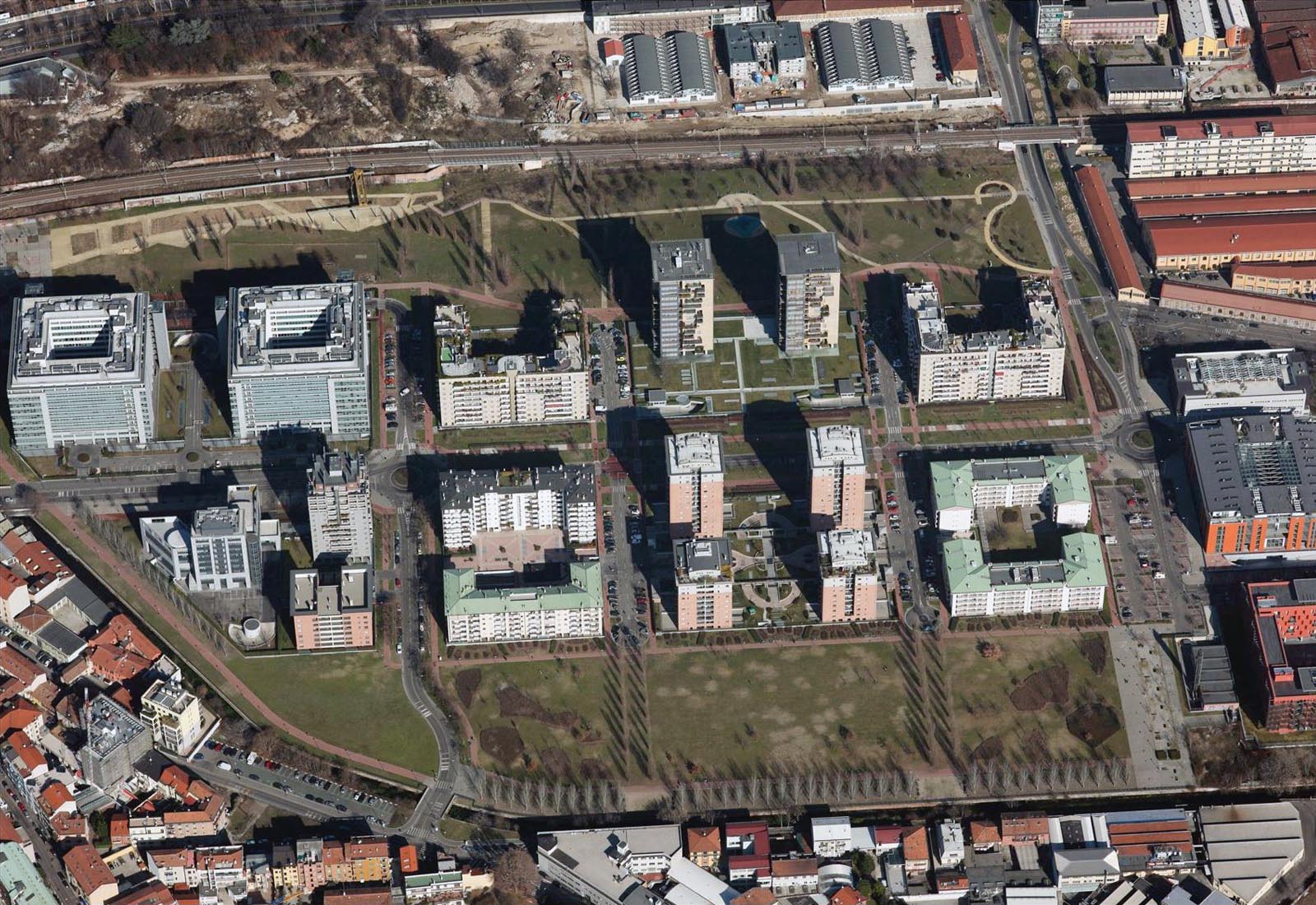 Urbanization works ex OM area Milan - Aerial view