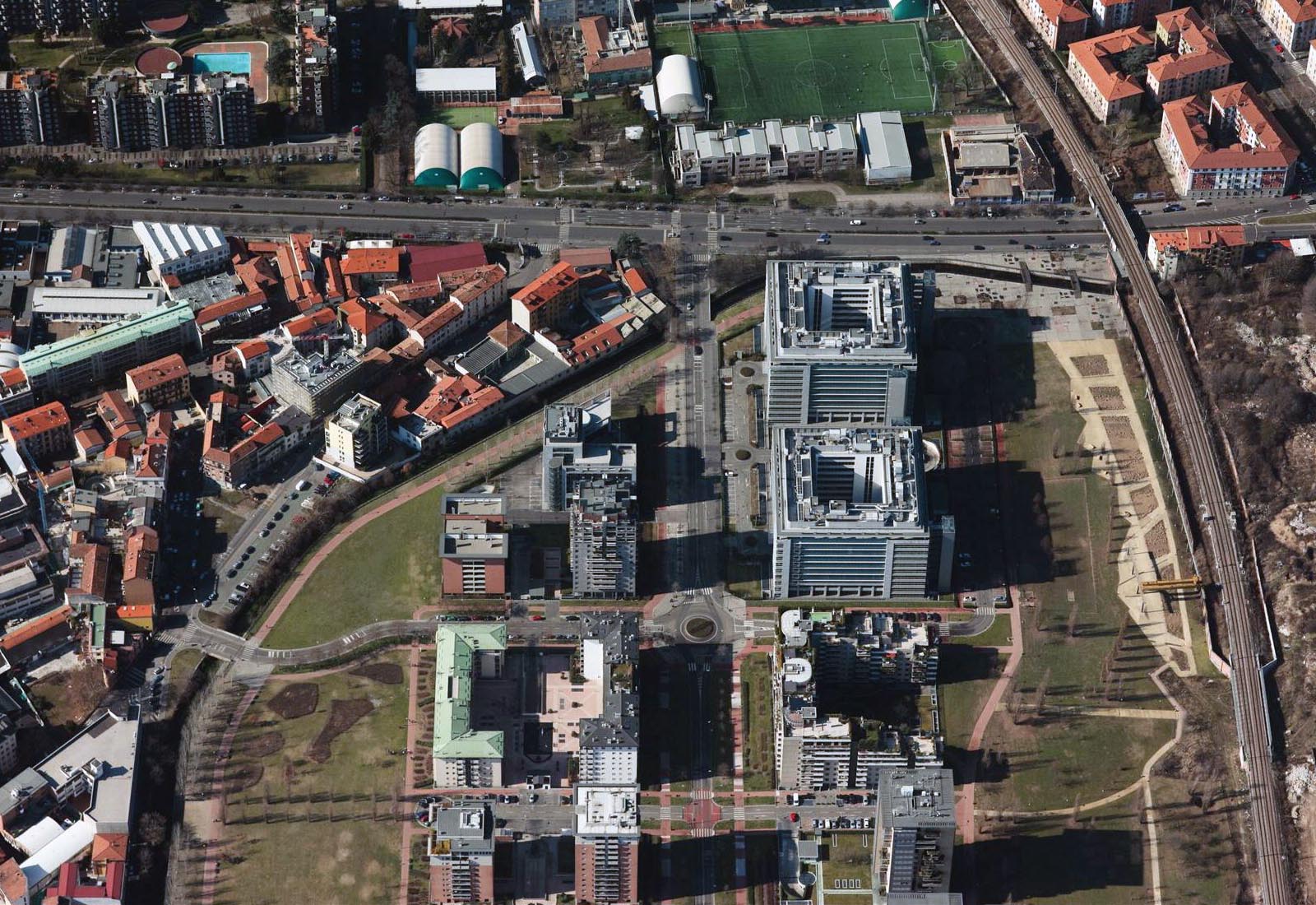 Urbanization works ex OM area Milan - Aerial view