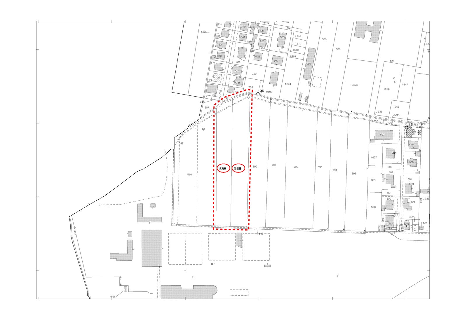 A case of equal distribution in Rho – Cadastral plan