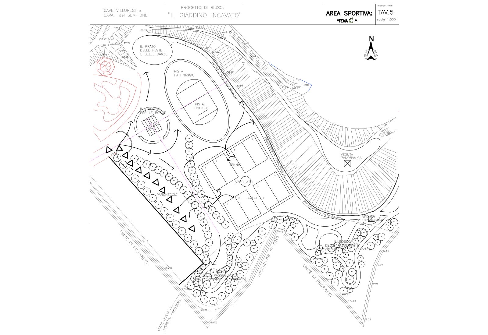 Villoresi and Sempione quarries - Re-use plan: 5 Sports area