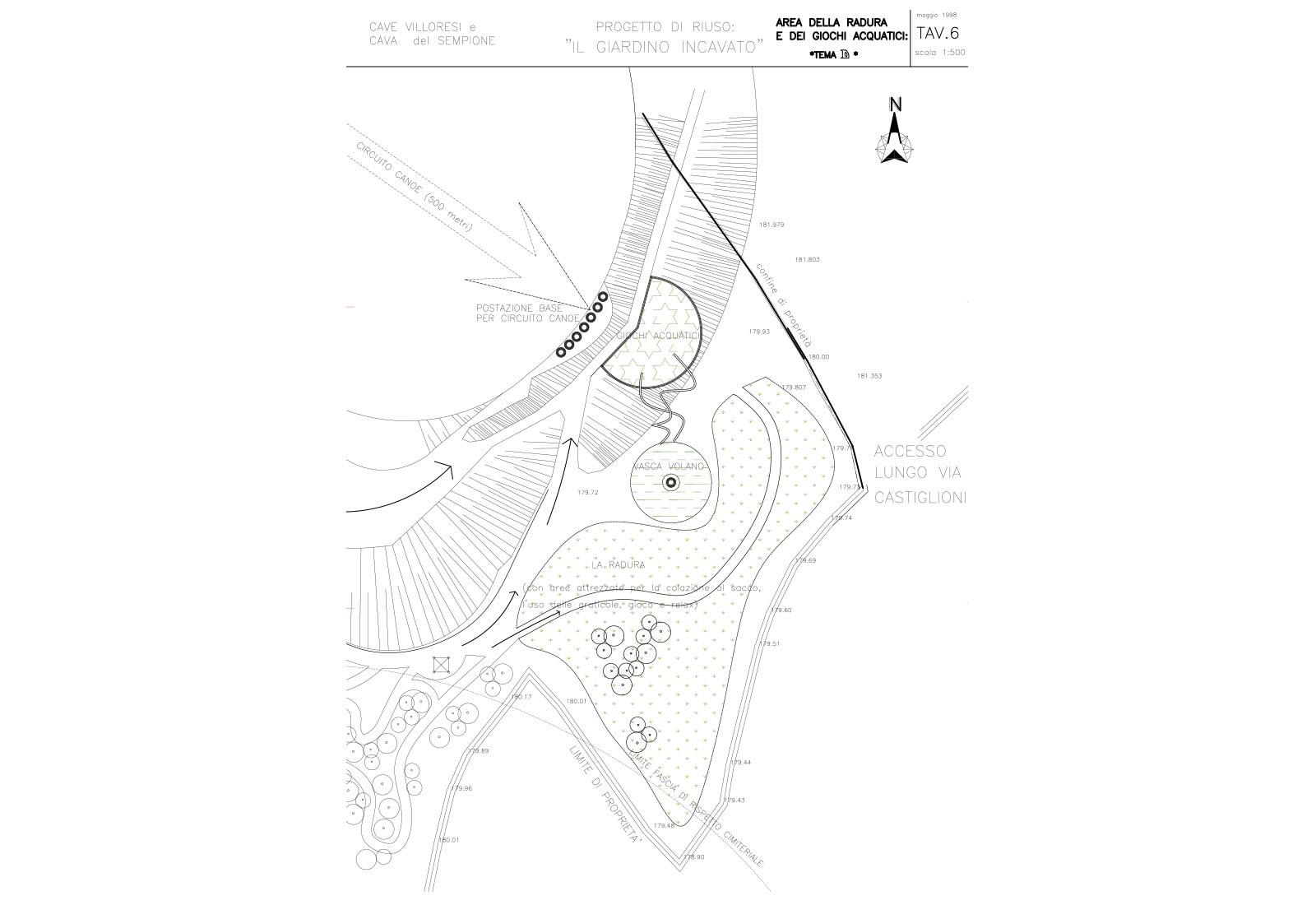 Villoresi and Sempione quarries - Re-use plan: 6 Water play area