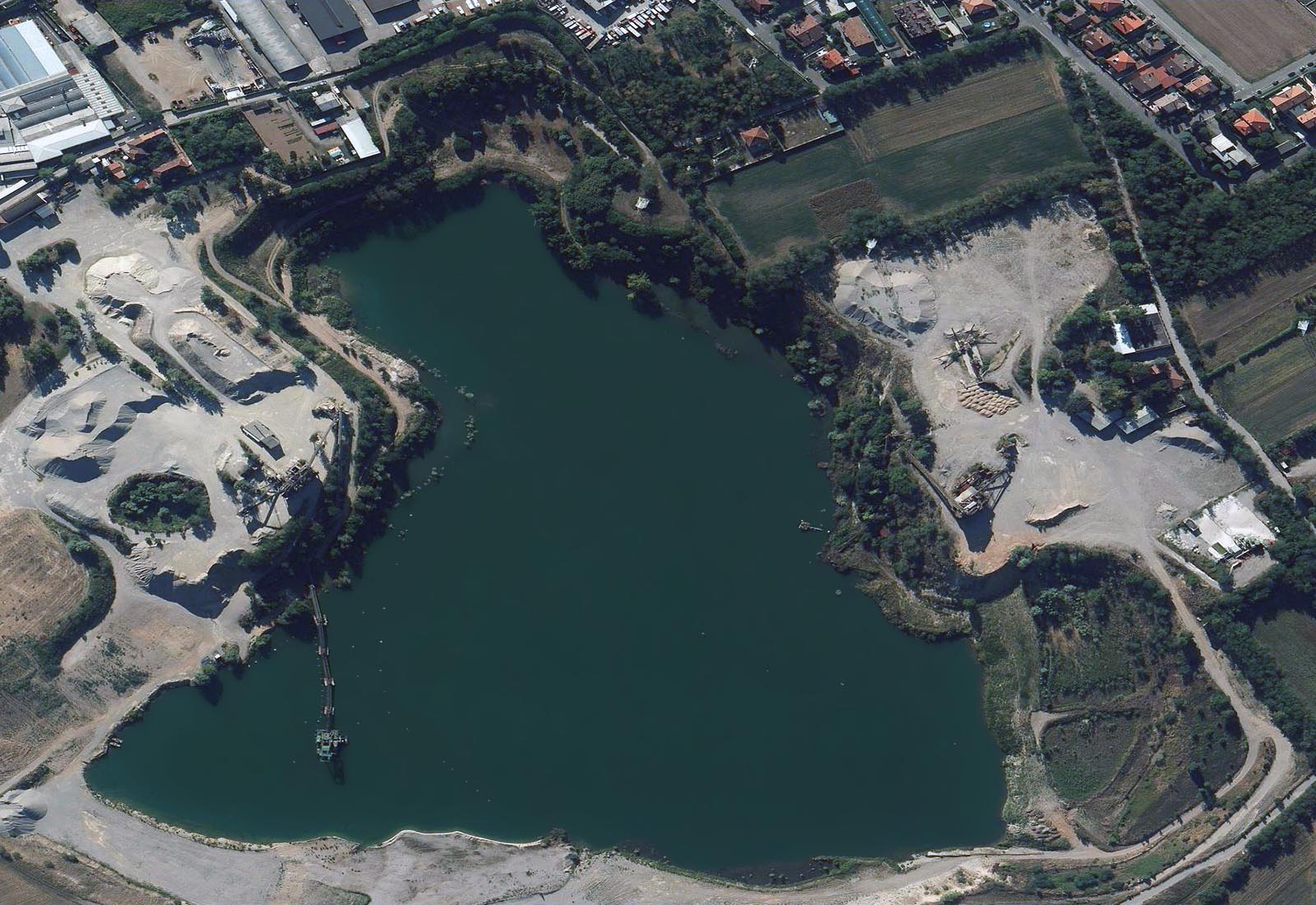 Villoresi and Sempione quarries - Aerial view