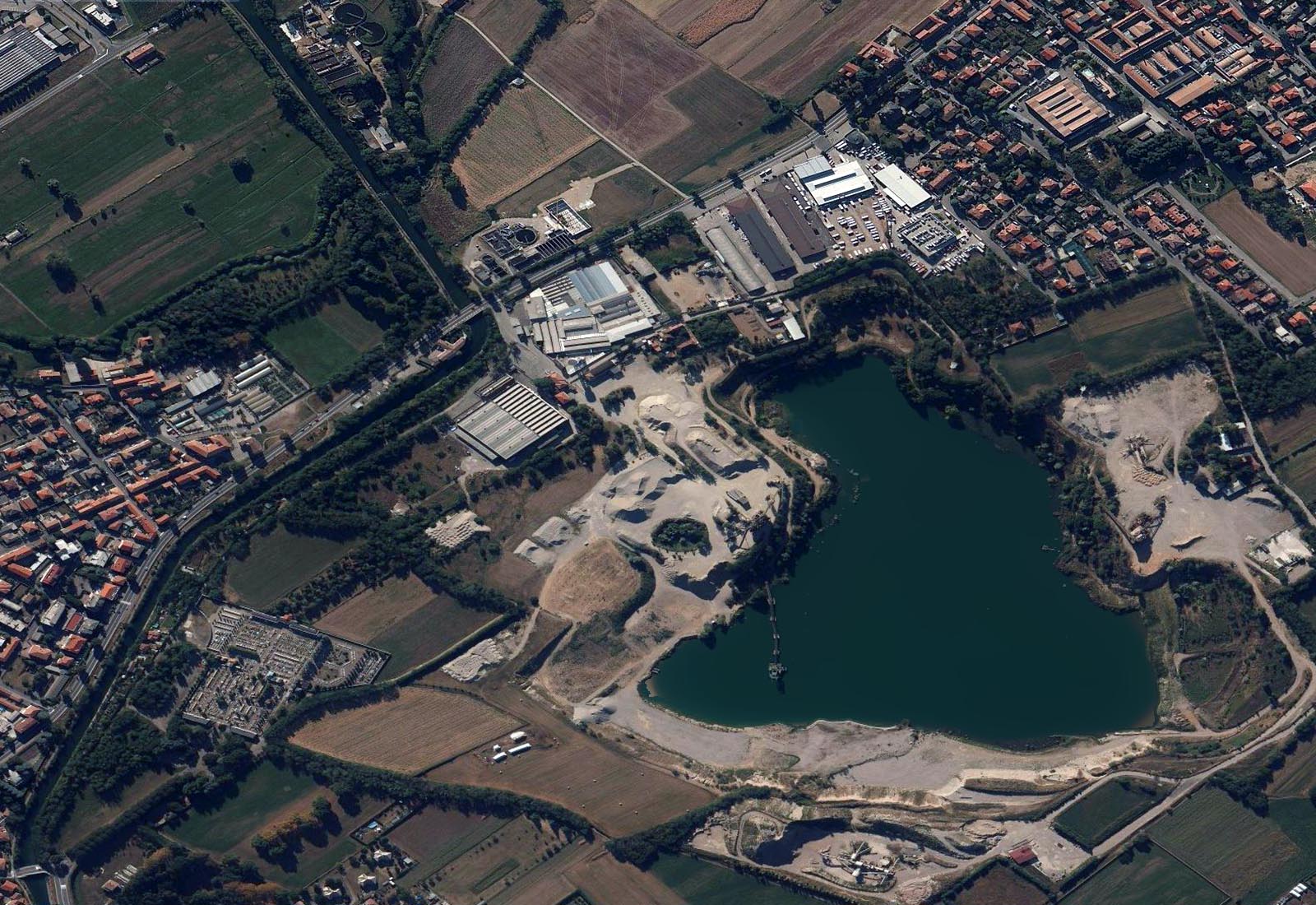 Villoresi and Sempione quarries - Aerial view