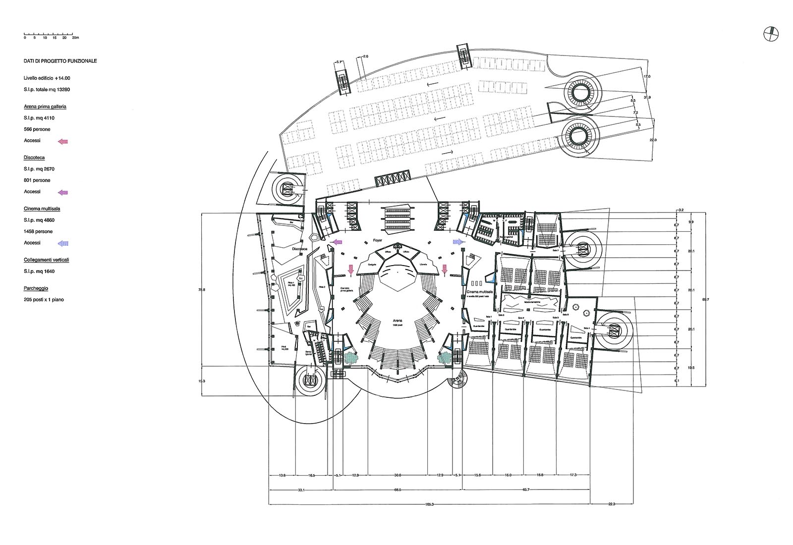 Leisure center in Rho - Third floor plan