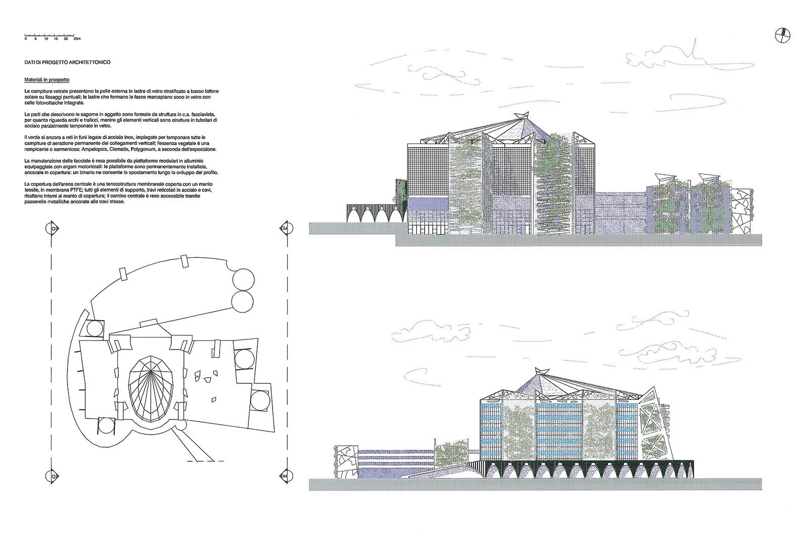 Leisure center in Rho - Cross section