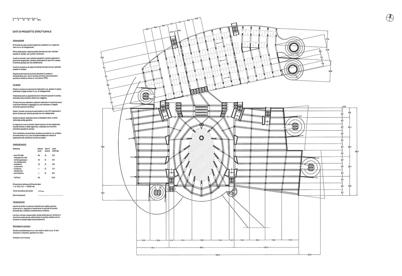 Leisure center in Rho - Structures of the arena floor