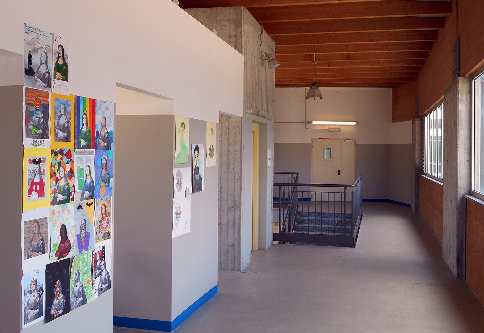 High school renovation in Melegnano - Interior of the new connecting building