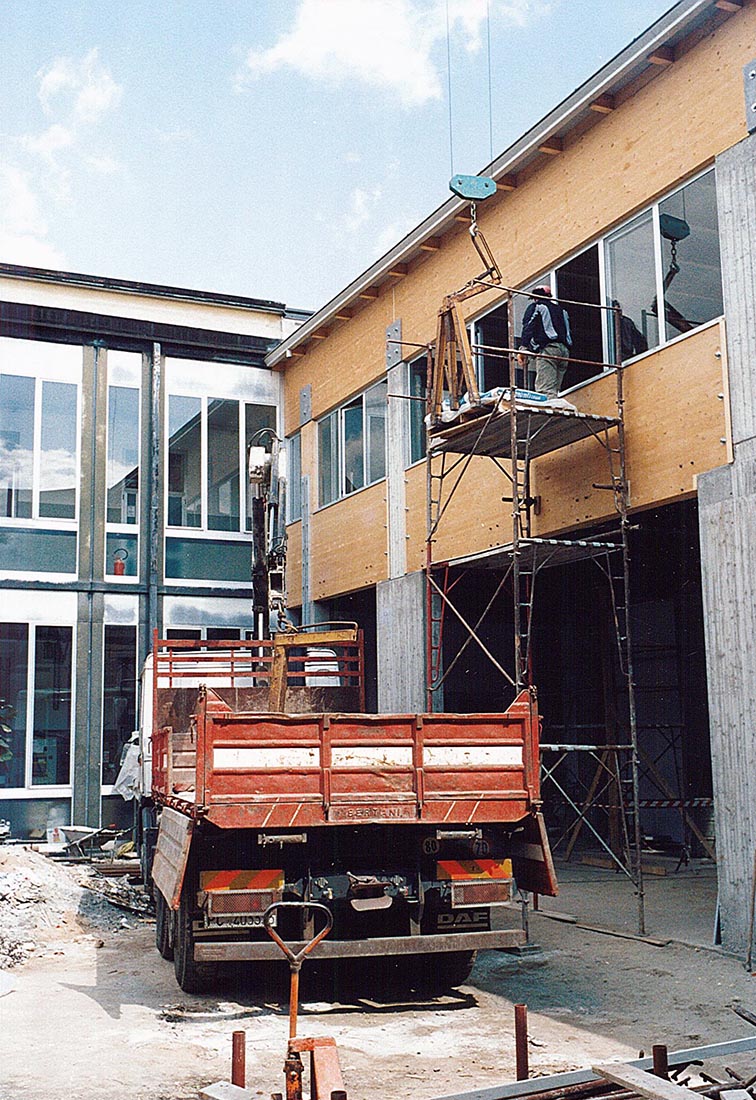 High school renovation in Melegnano - The building site