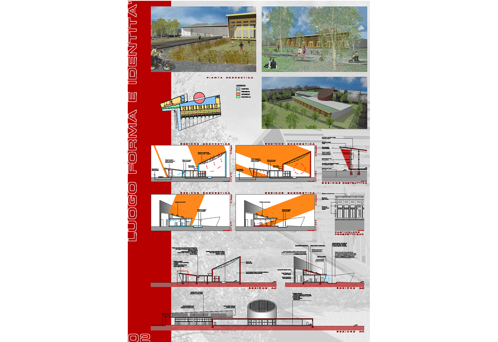 Edificio scolastico a Bareggio - Tavola n.2 del concorso