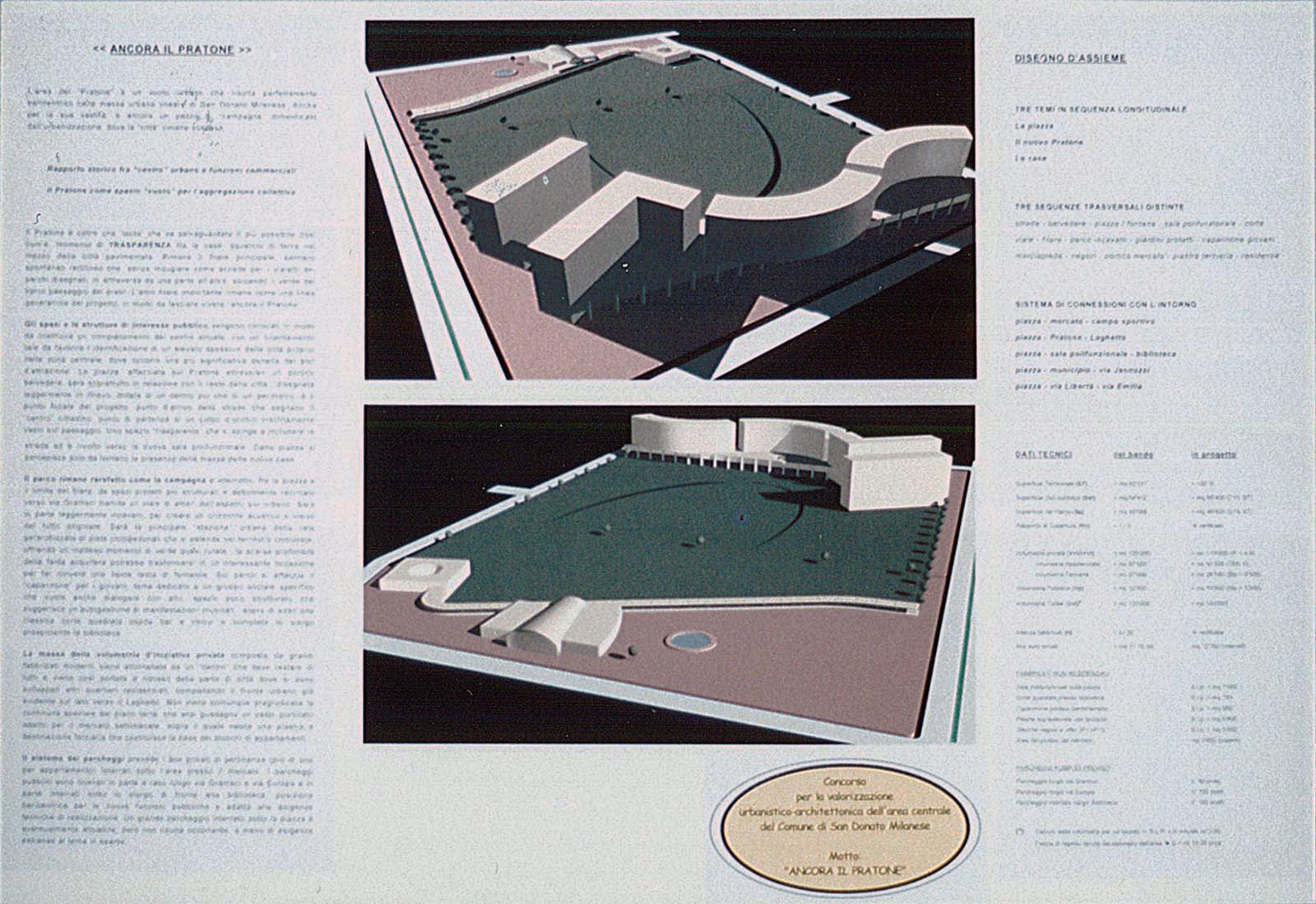 Il Pratone concept in San Donato Milanese - Drawing No. 2 of the contest