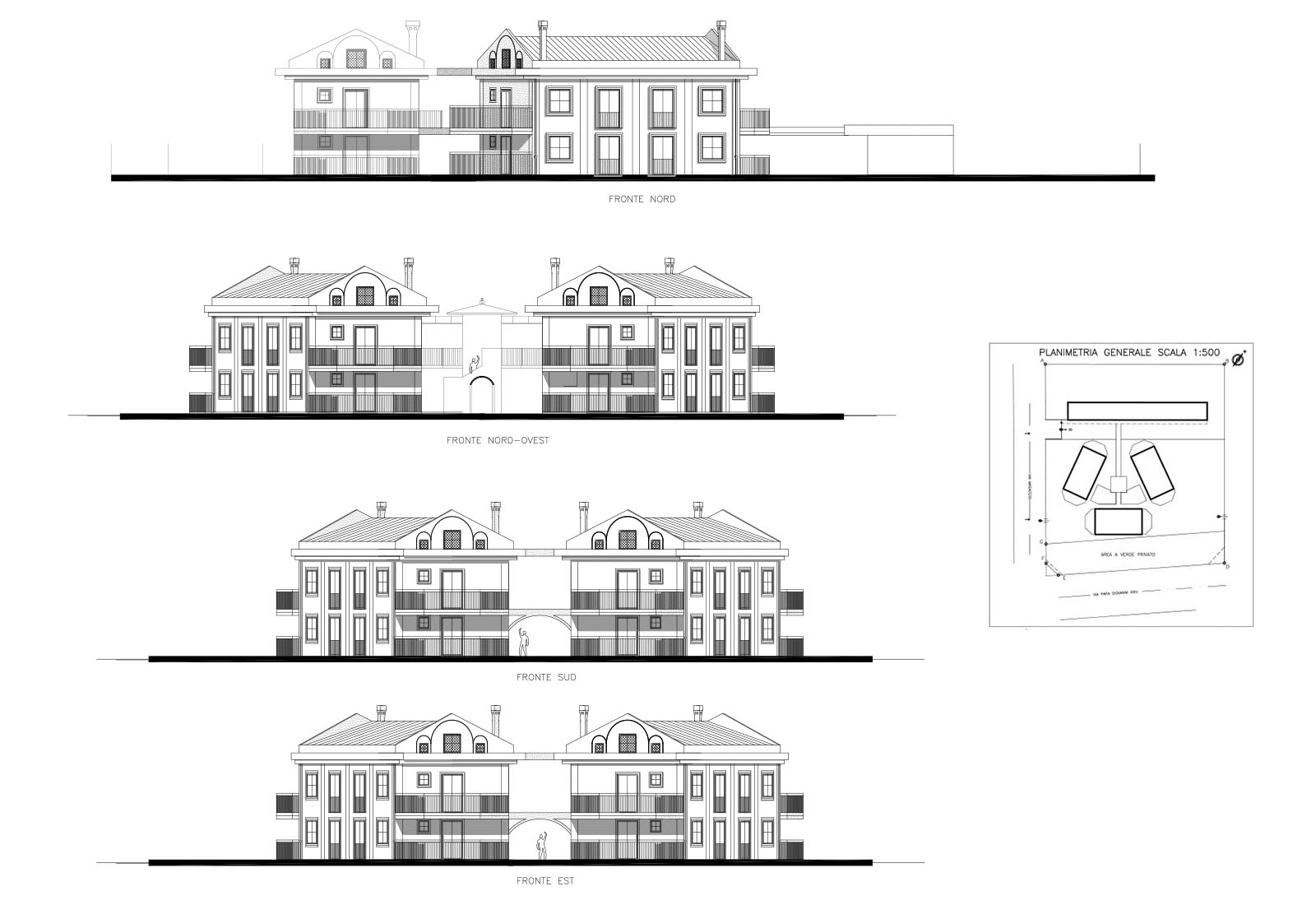 Residential building in Nerviano - Elevations