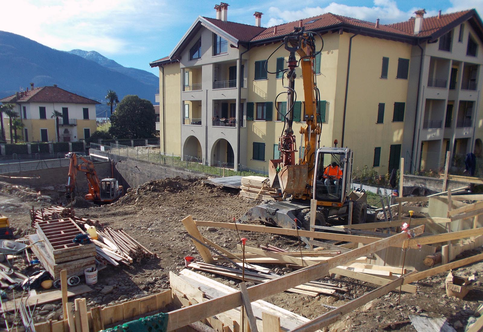 Public underground garage in Gravedona - Site excavation