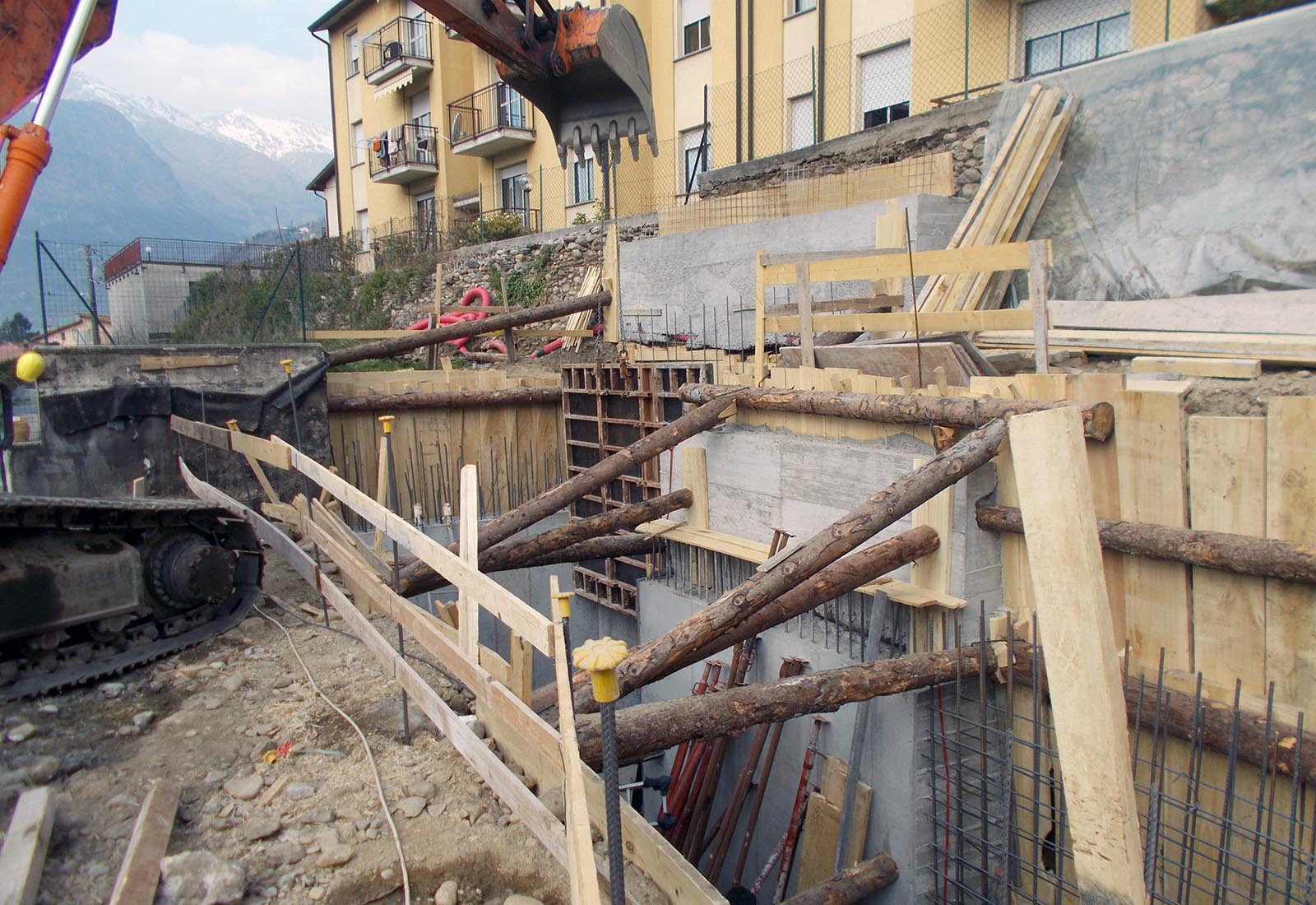 Public underground garage in Gravedona - Site excavation