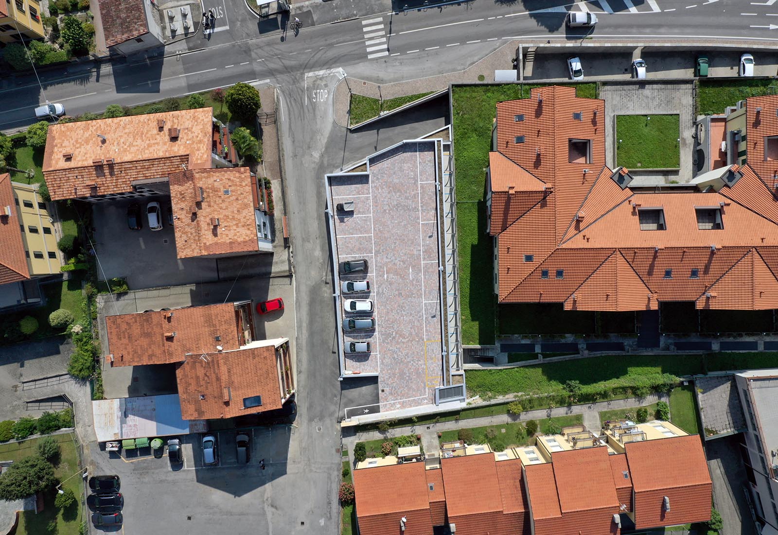 Public underground garage in Gravedona - Aerial view