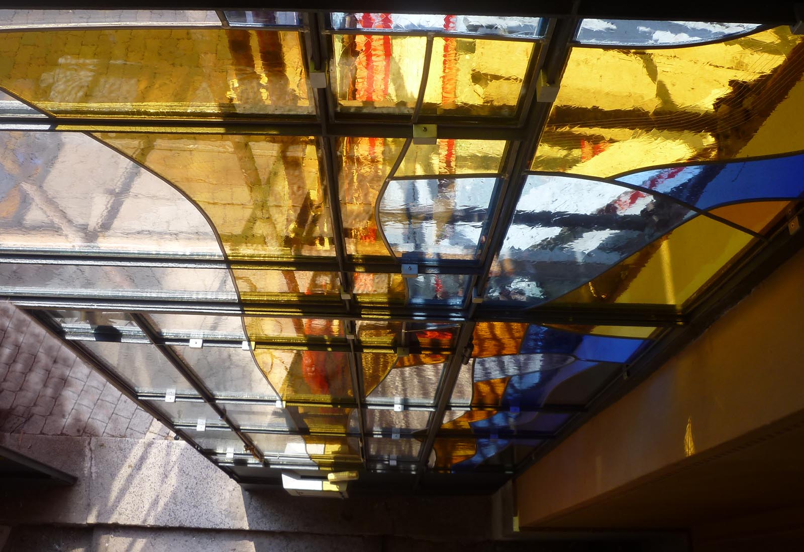 Cemetery priests chapel in Rho - The stained glass window