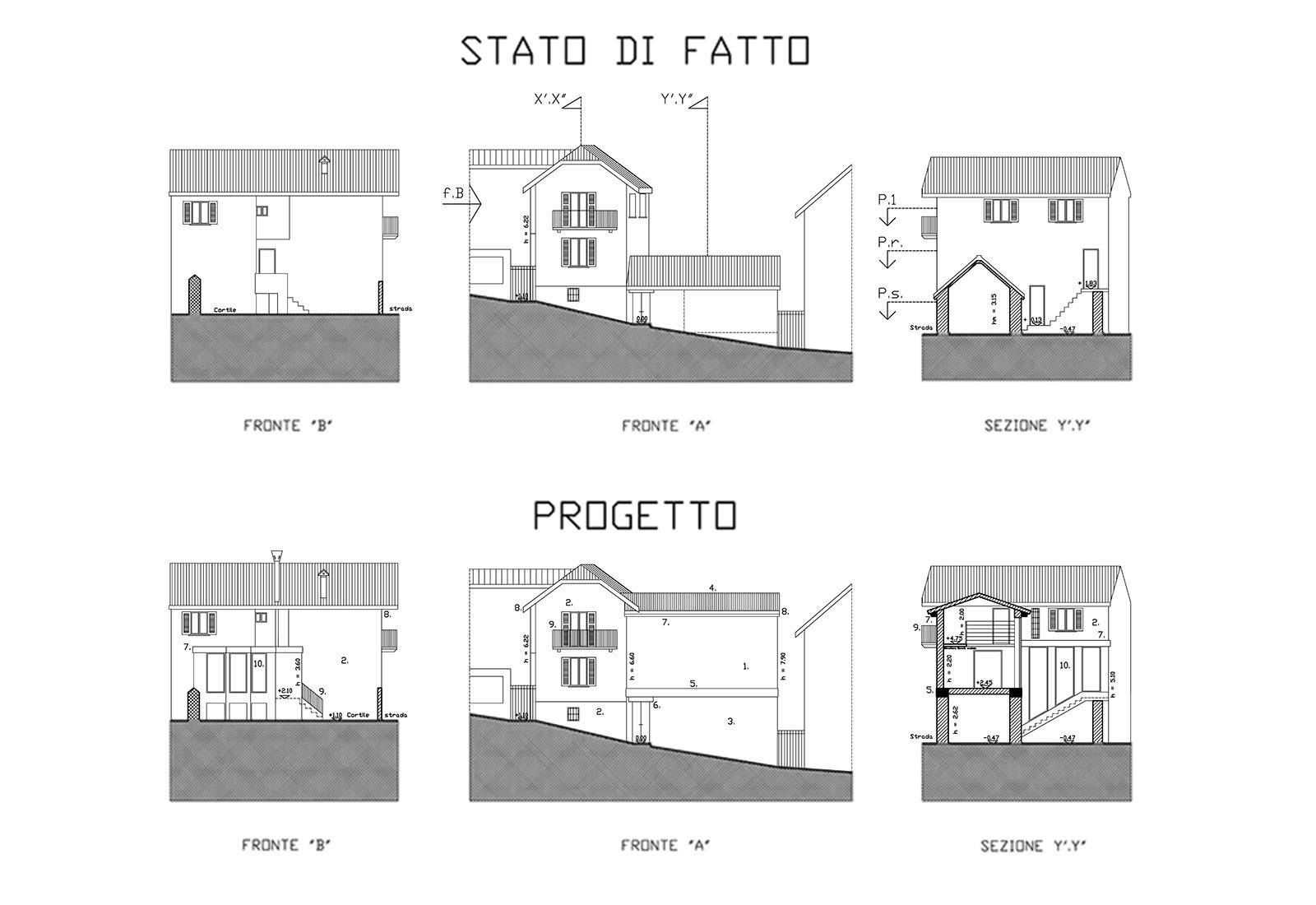 Photo and paper archive “O. Schlemmer” in Oggebbio - Elevations