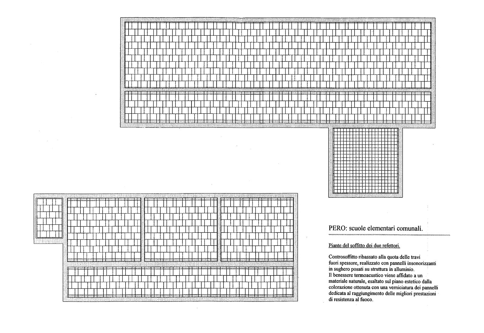 Refettori scolastici a Pero - Schema di tracciamento