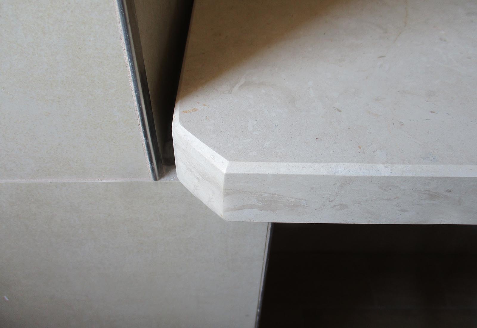 Apartment renovation in Baldo degli Ubaldi street in Milan - Detail of the sink shelf