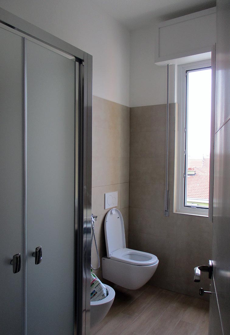 Apartment renovation in Baldo degli Ubaldi street in Milan - The bathroom