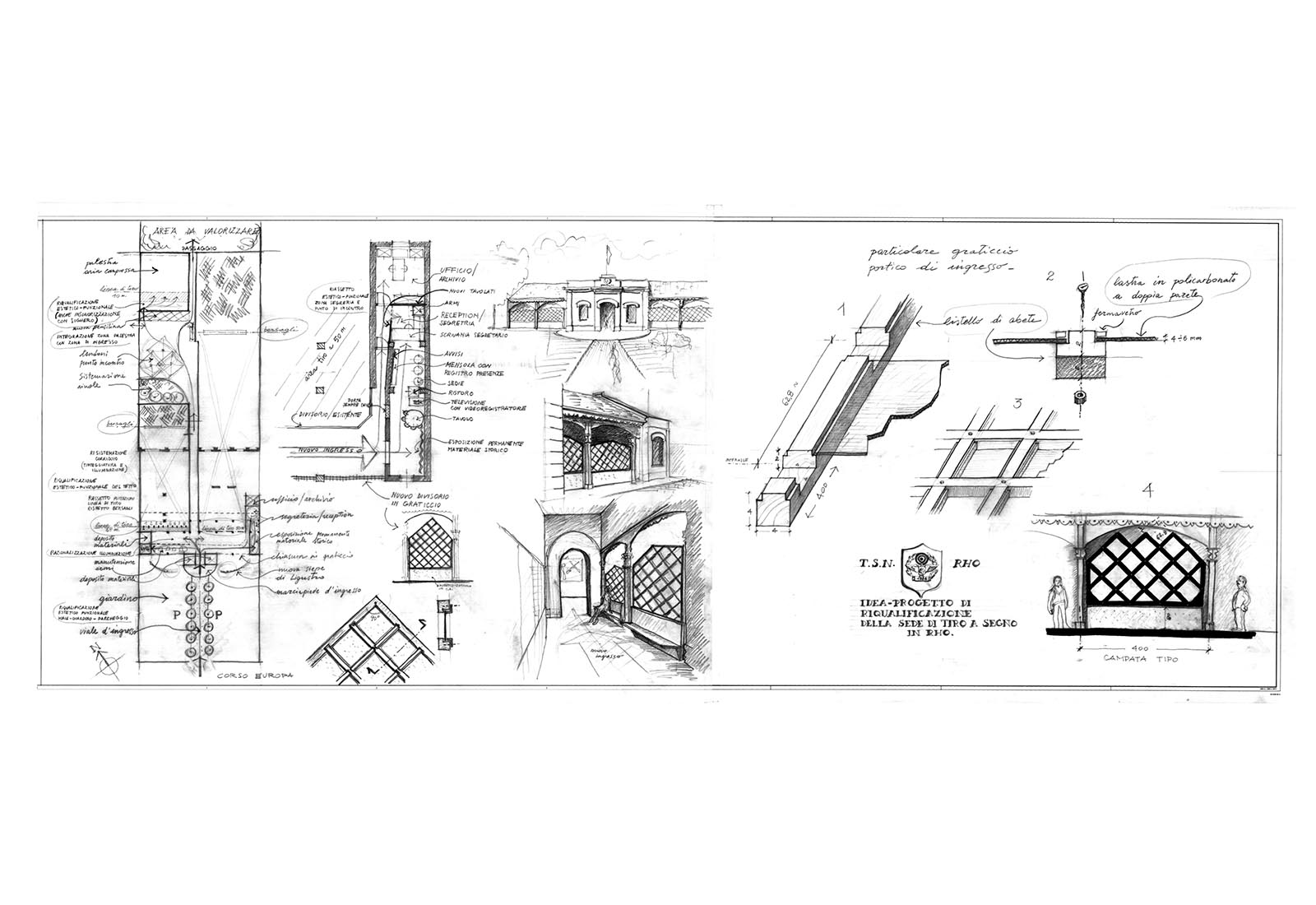 Shooting range renovation in Rho – Concept design