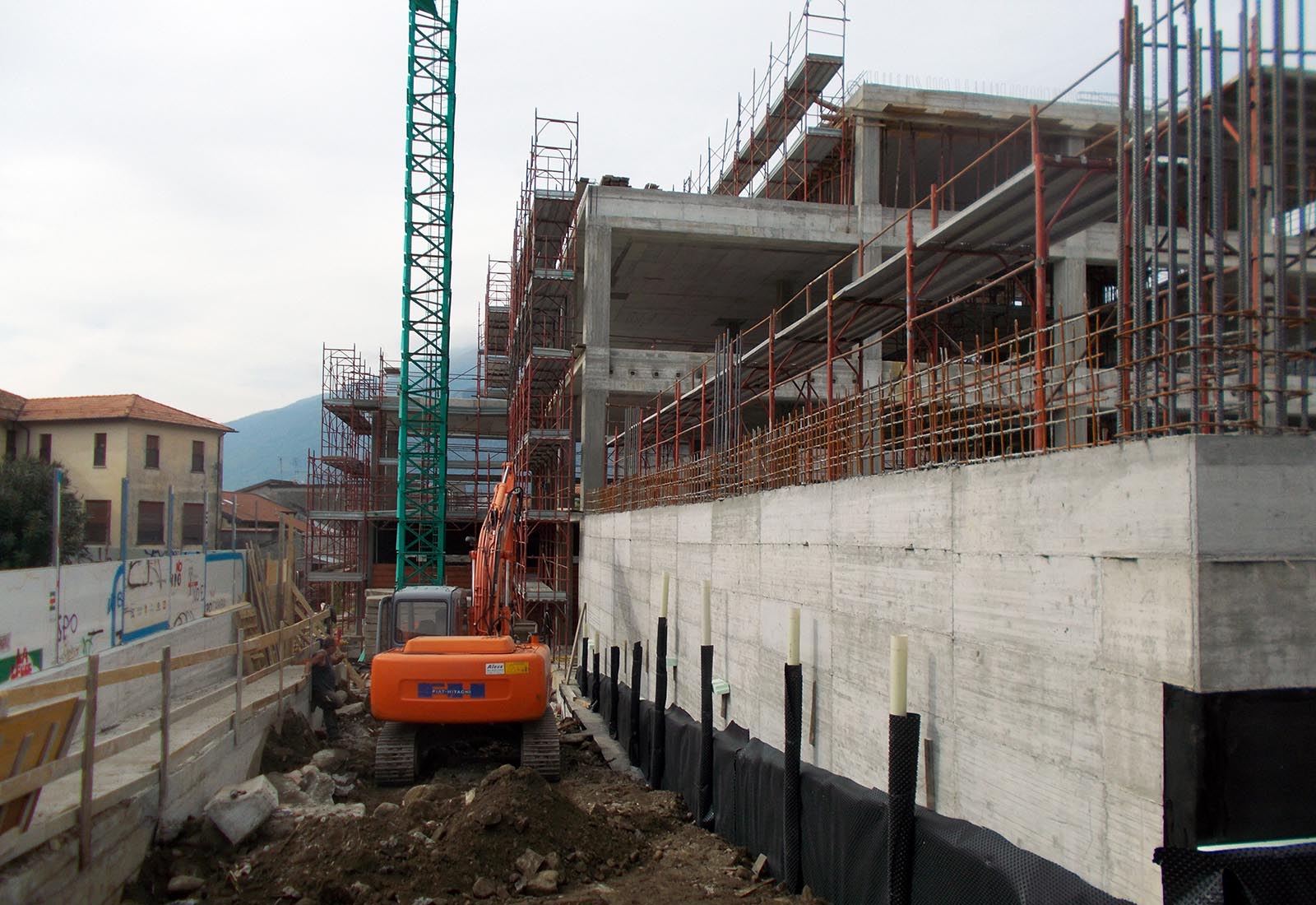 Scuola elementare a Gravedona - Il cantiere