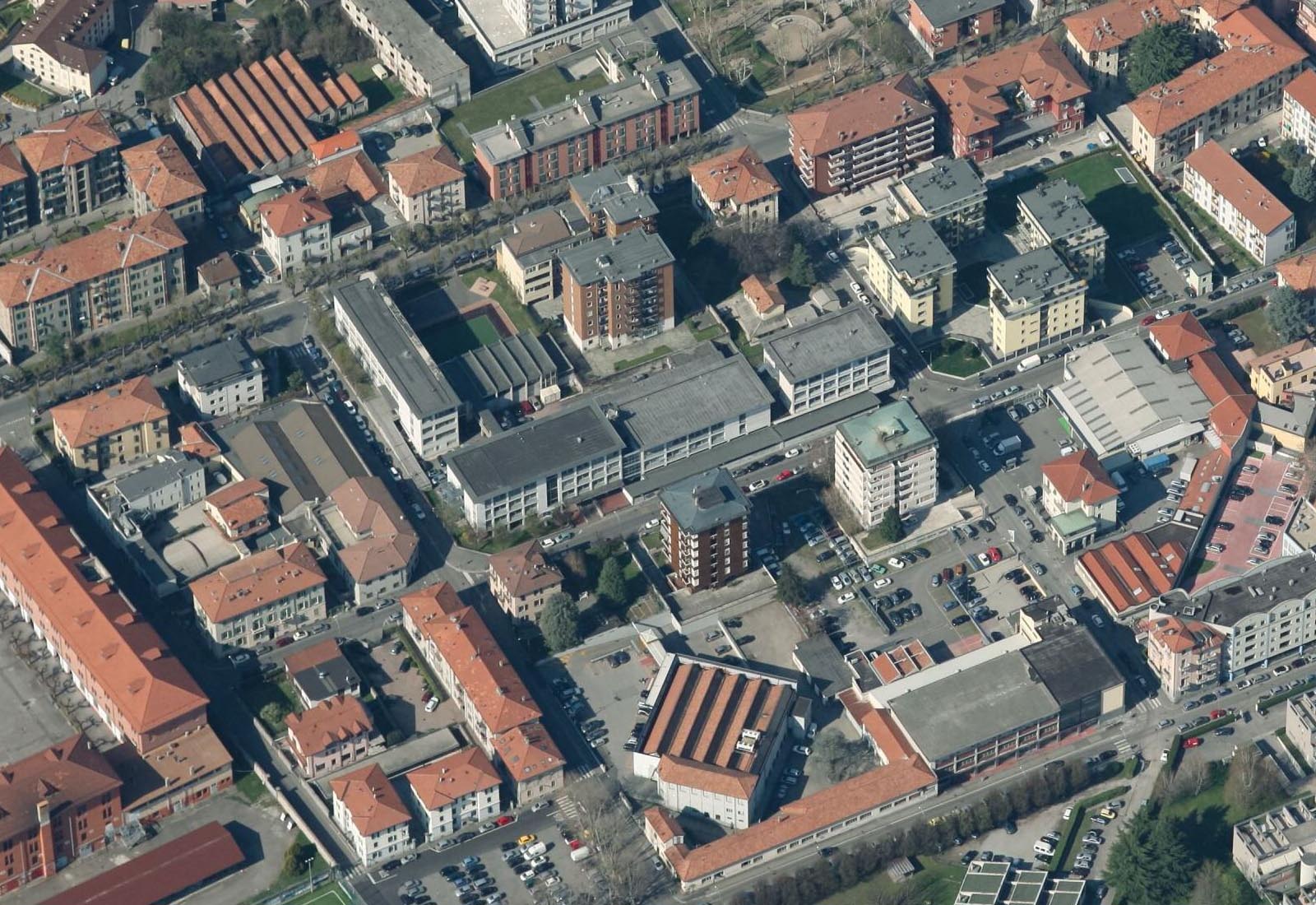 High school renovation in Como - Aerial view