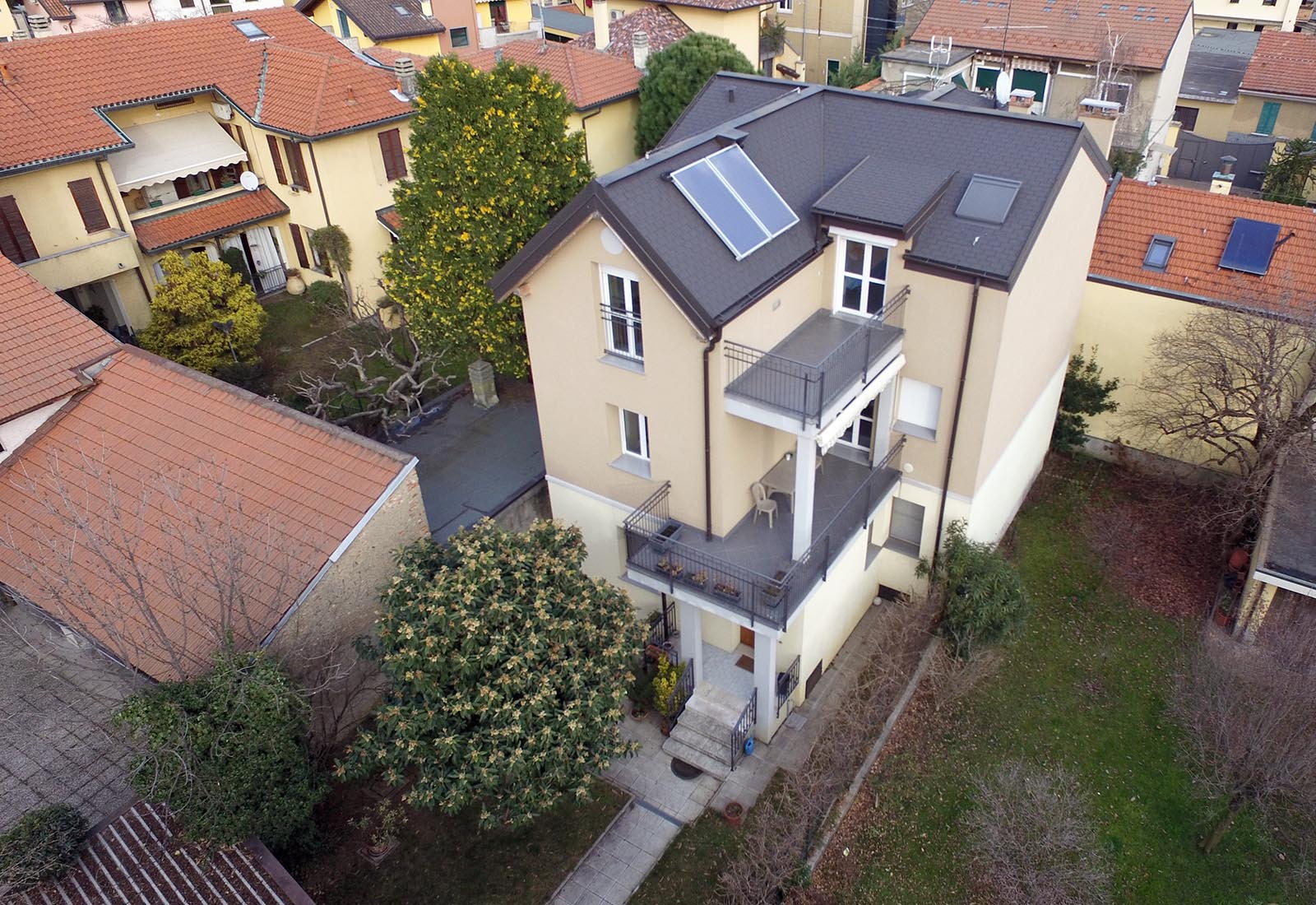 House in dei Mille street in Rho - Aerial view