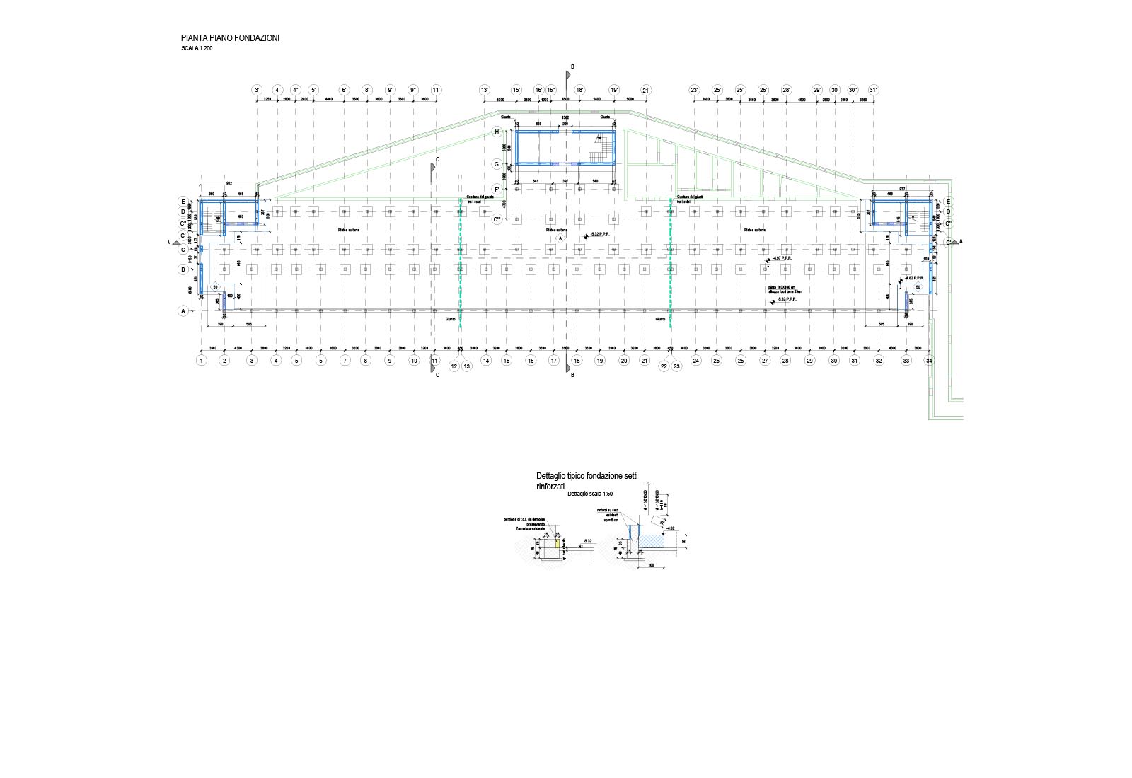 Hospital buildings in Policlinico San Matteo in Pavia - Pavilion 30 - Improvements