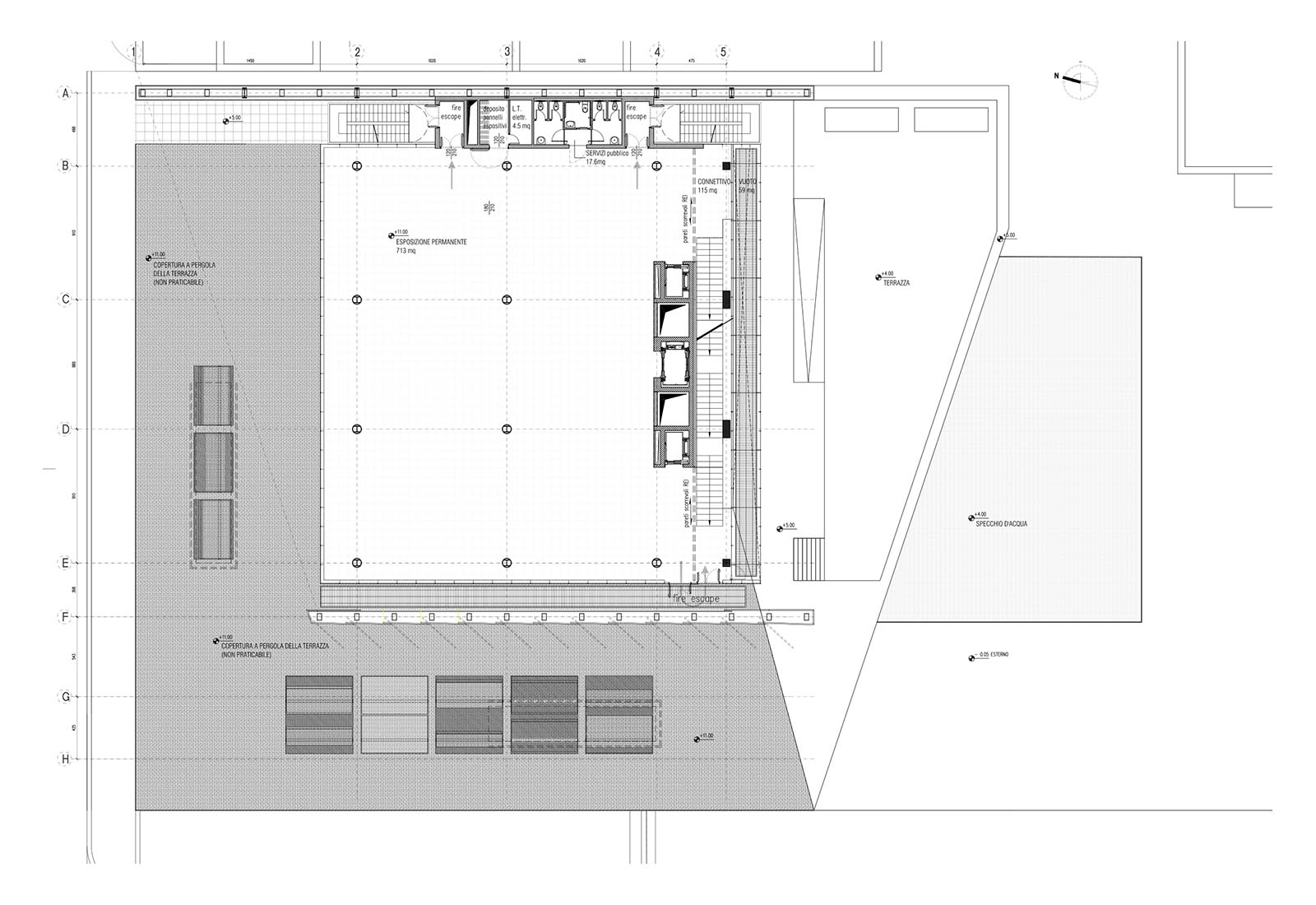 Science and technology museum in Rome - Typological floor plan