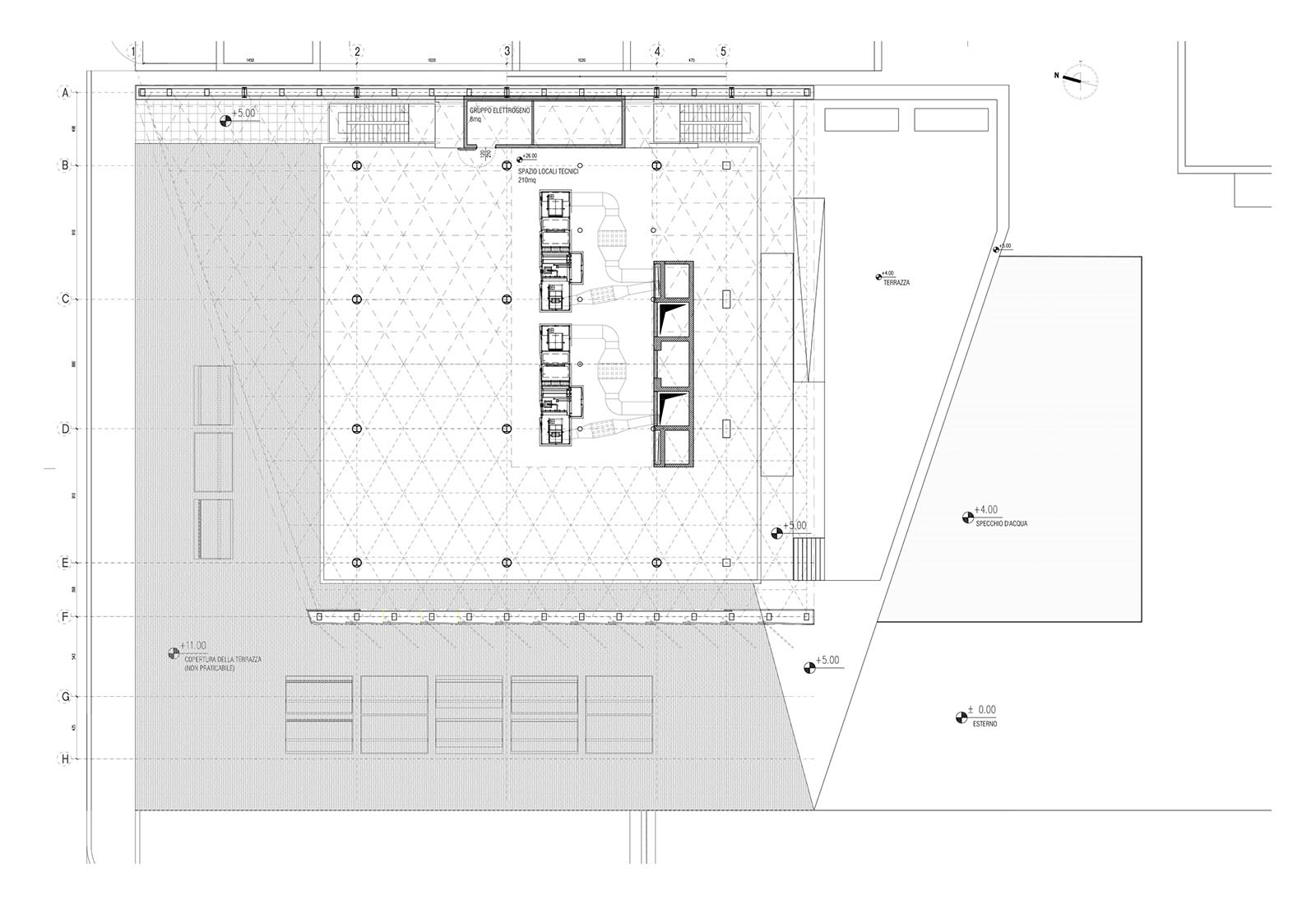 Science and technology museum in Rome - Fifth floor plan