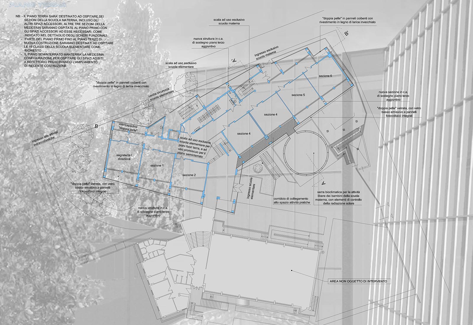 Nursery school in Bareggio - Ground floor plan