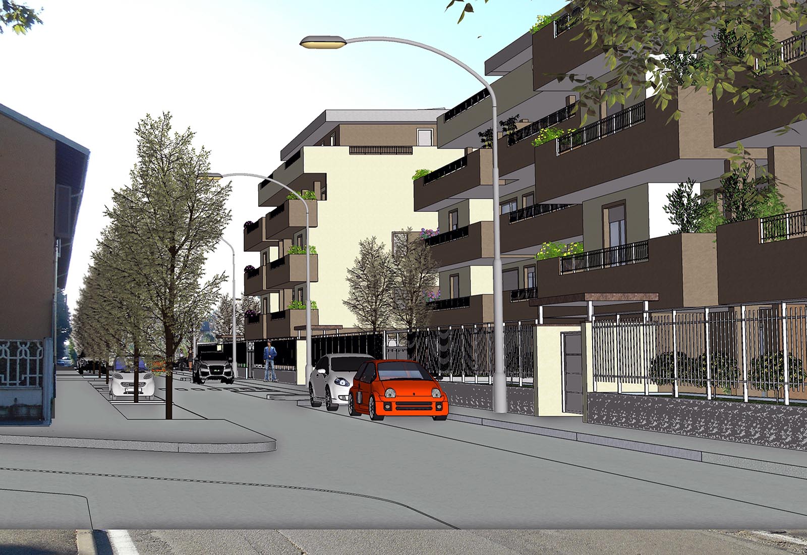 Residential buildings in Biringhello street in Rho - Rendering