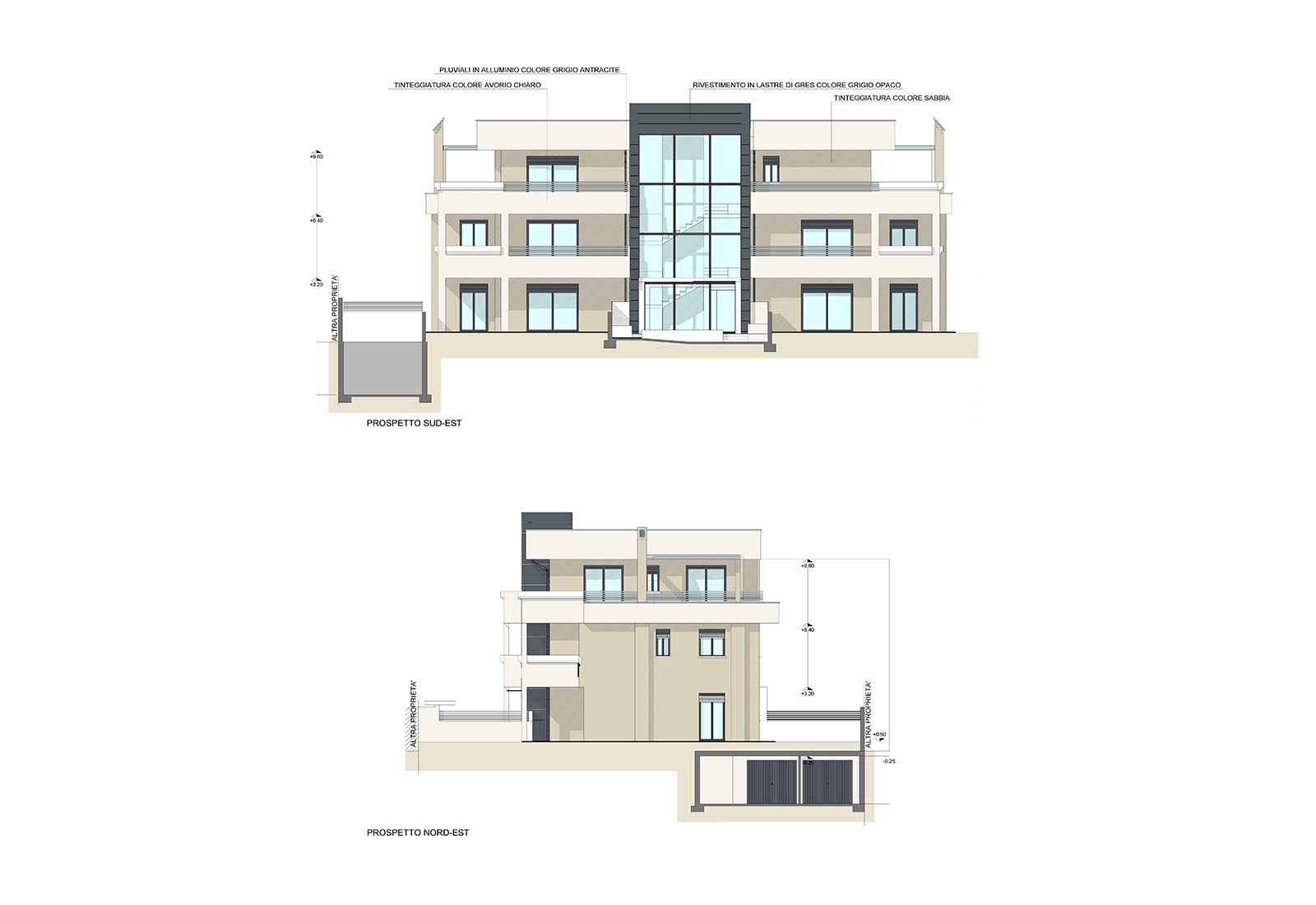 Edificio residenziale in via Legnano a Pregnana Milanese - Prospetti