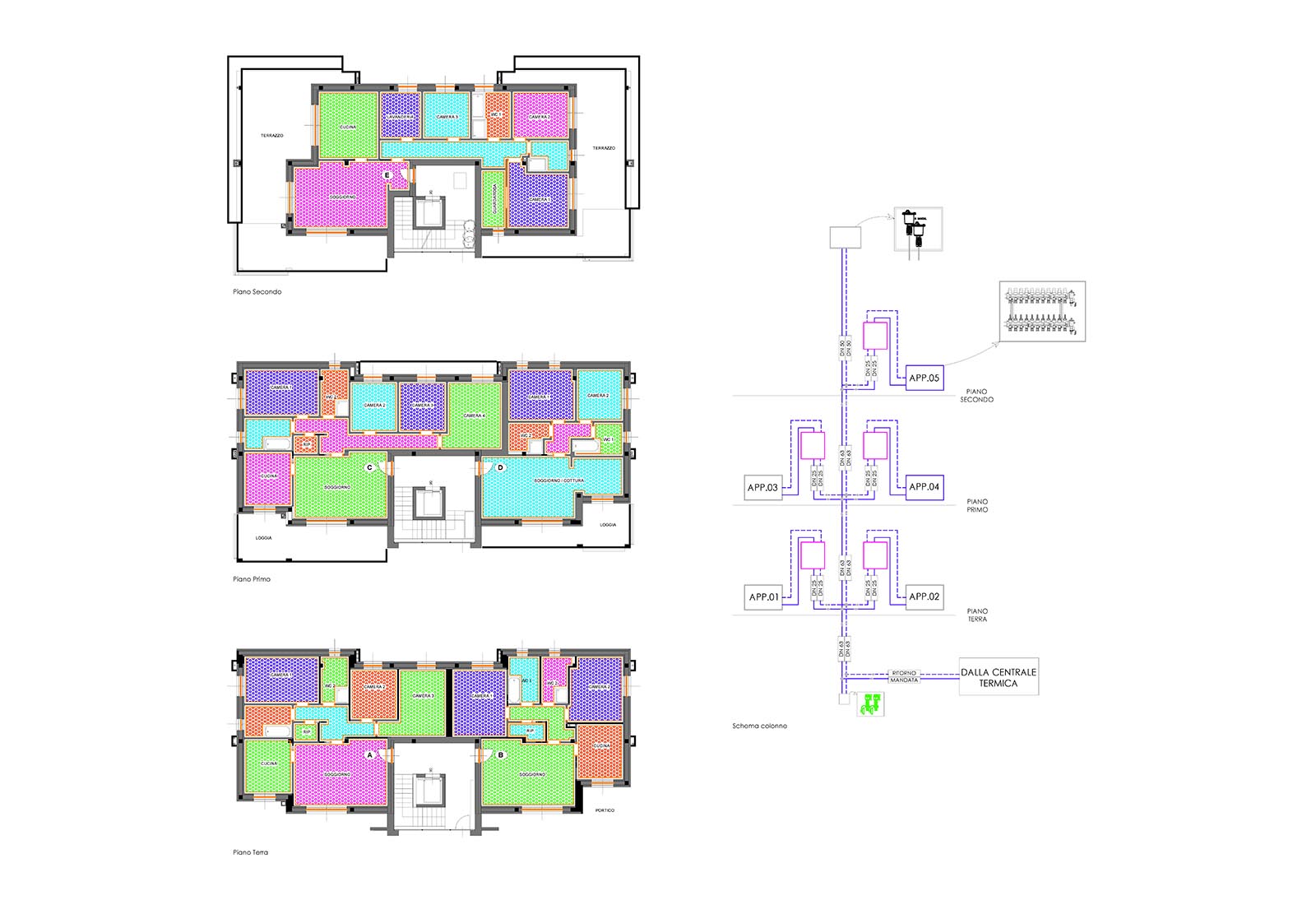 Residential building in Legnano street in Pregnana Milanese - Underfloor heating system