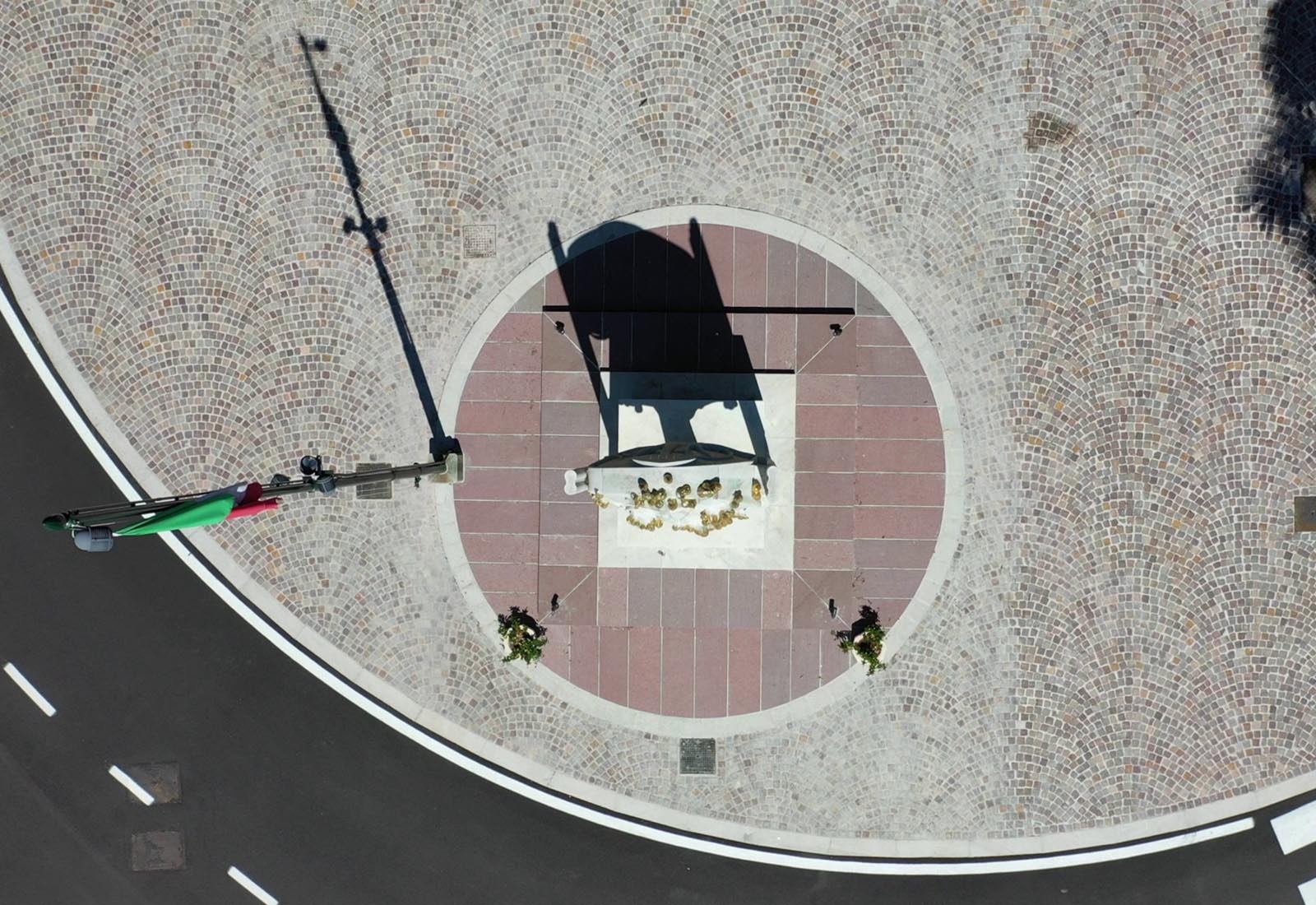 Piazza Libertà in Appiano Gentile - Aerial view