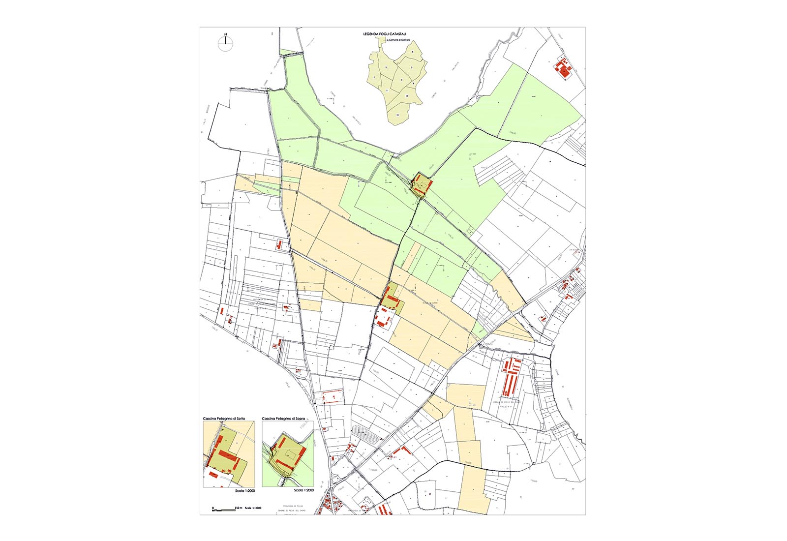 Azienda agricola a Pieve del Cairo - Planimetria catastale