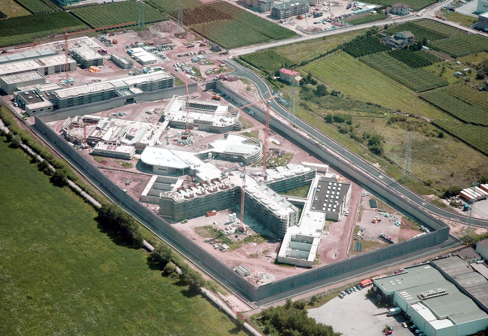 Prison building of Trento - Aerial view