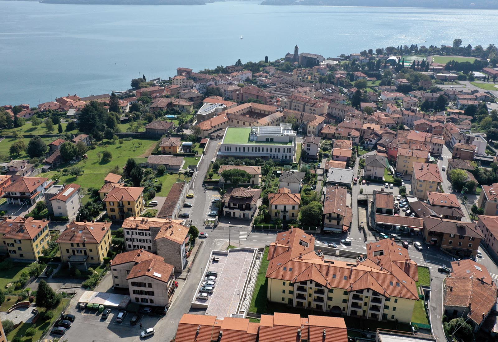 Public underground garage in Gravedona - Aerial view