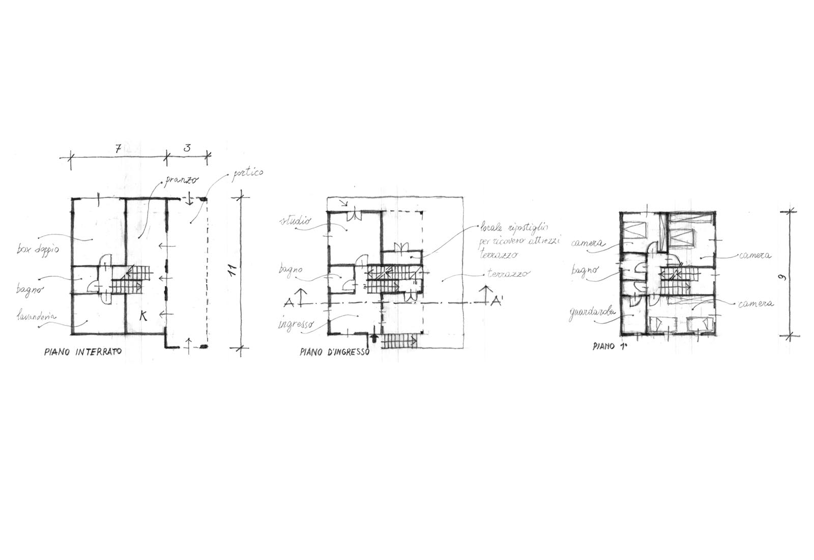 House in Arona - Plans