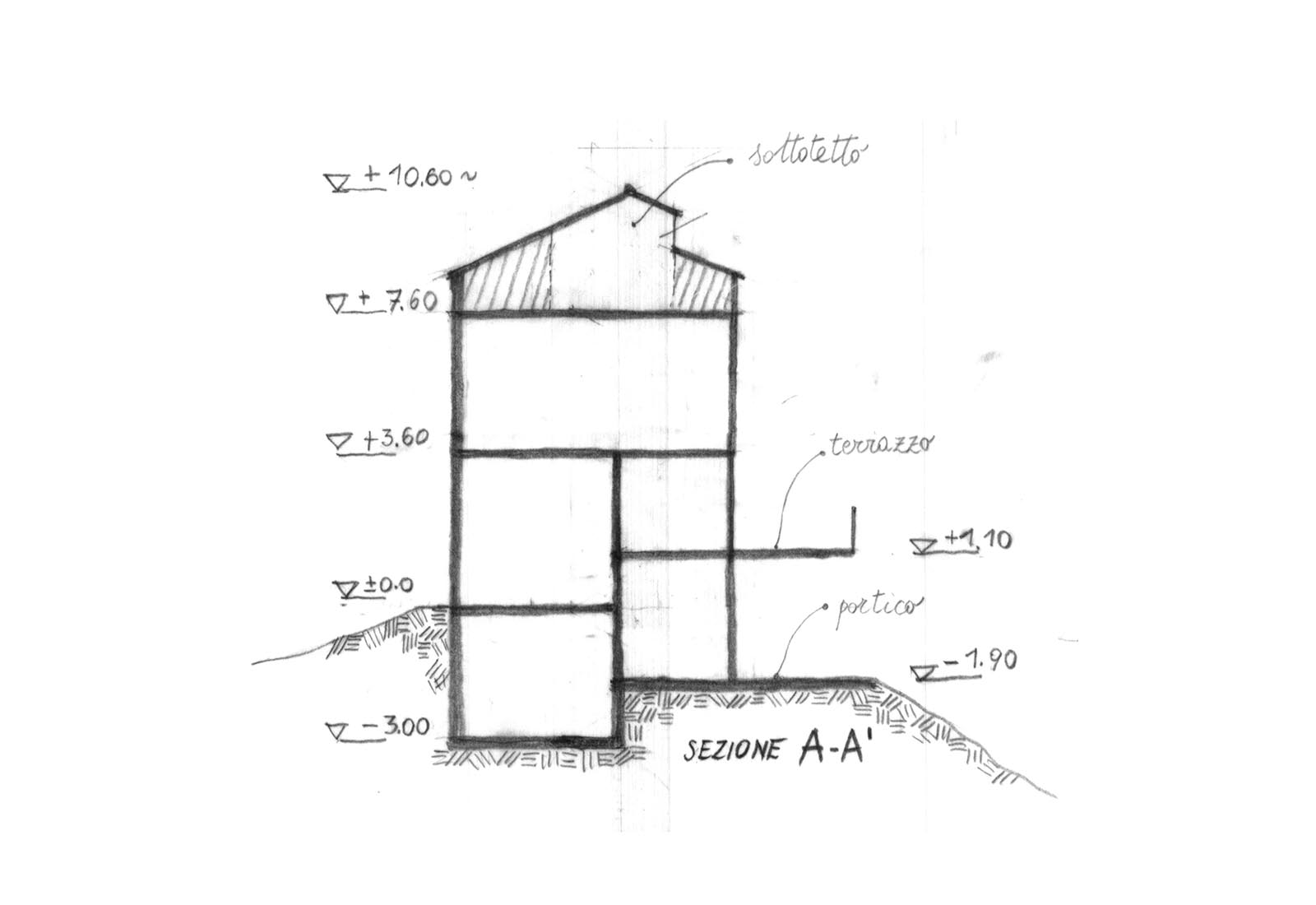 House in Arona - Section