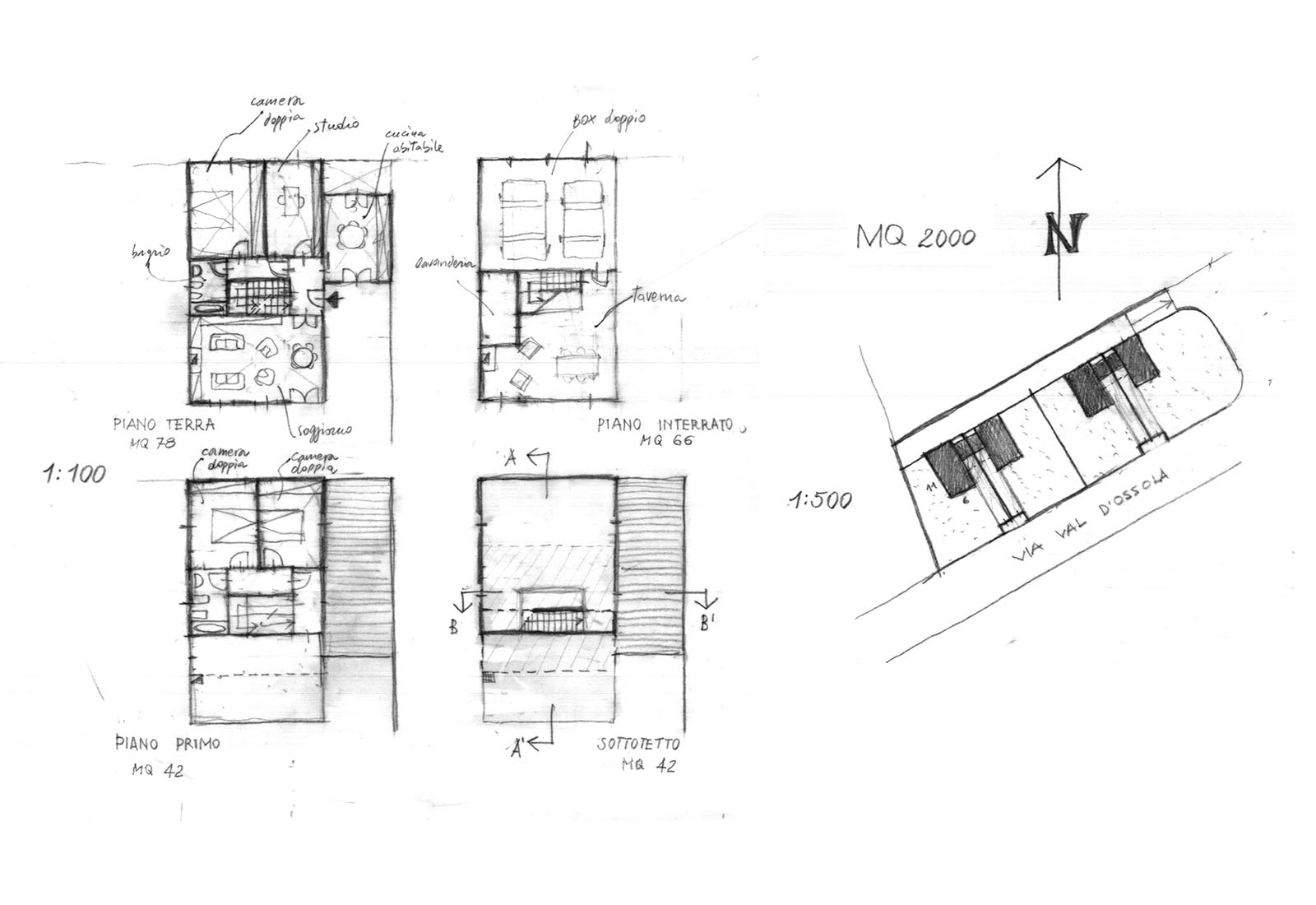 House in Vanzago - Plans