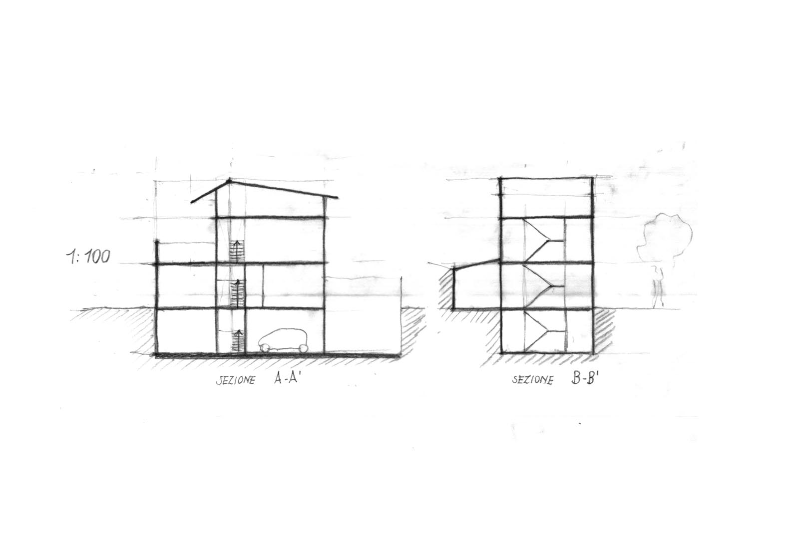 House in Vanzago - Sections