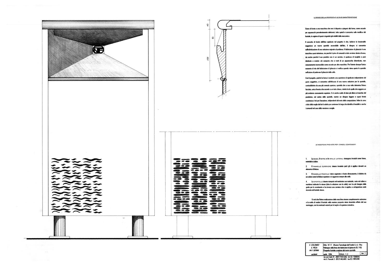 Macchine produttori di ghiaccio NTF - Disegno