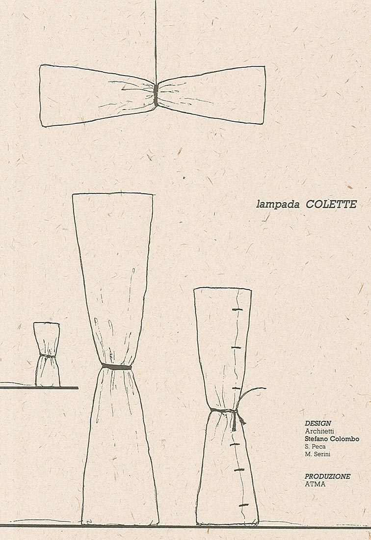 Lampada Colette (Atma) - Disegno di progetto
