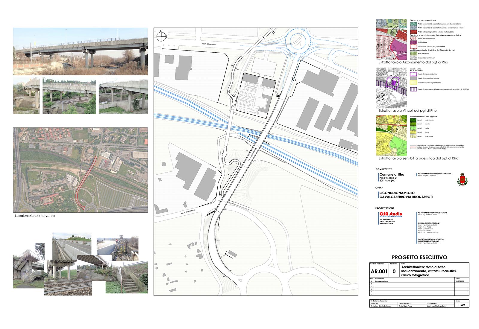 Railroad overpass renovation in Rho - Interventions plan
