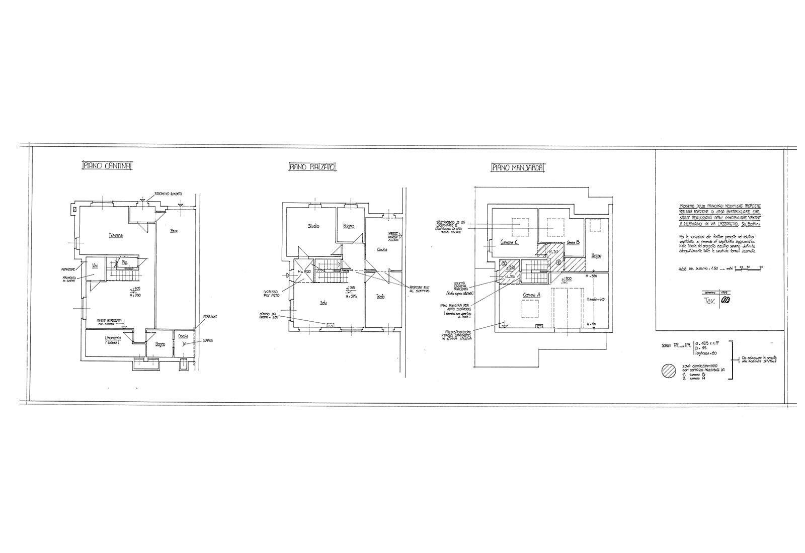 Porzione di villa a schiera a Nerviano - Principali modifiche proposte