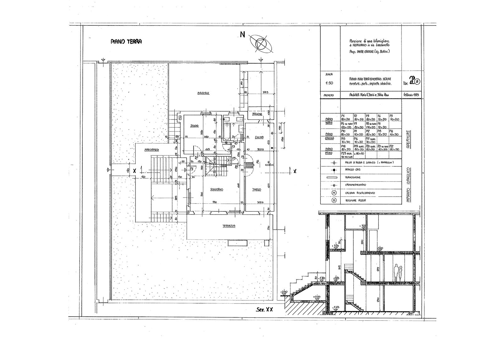 House interior renovation in Nerviano - Ground floor plan